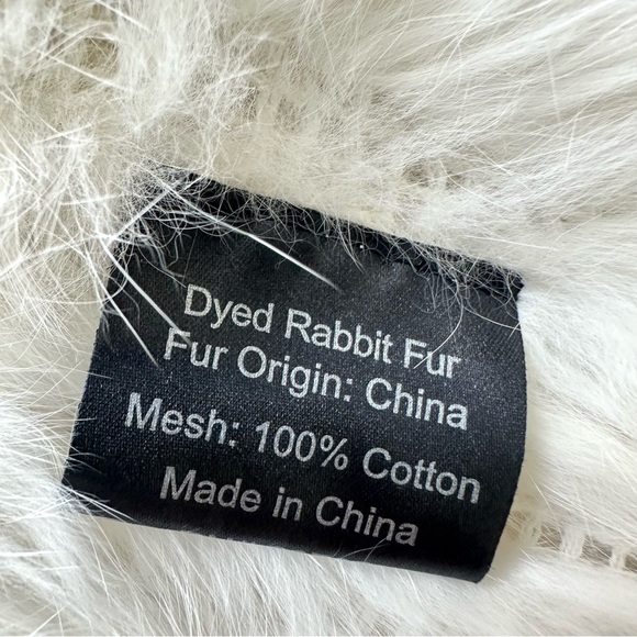 NEW!!! Josie Natori women rabbit fur One Size Retail 850$! - Picture 6 of 9